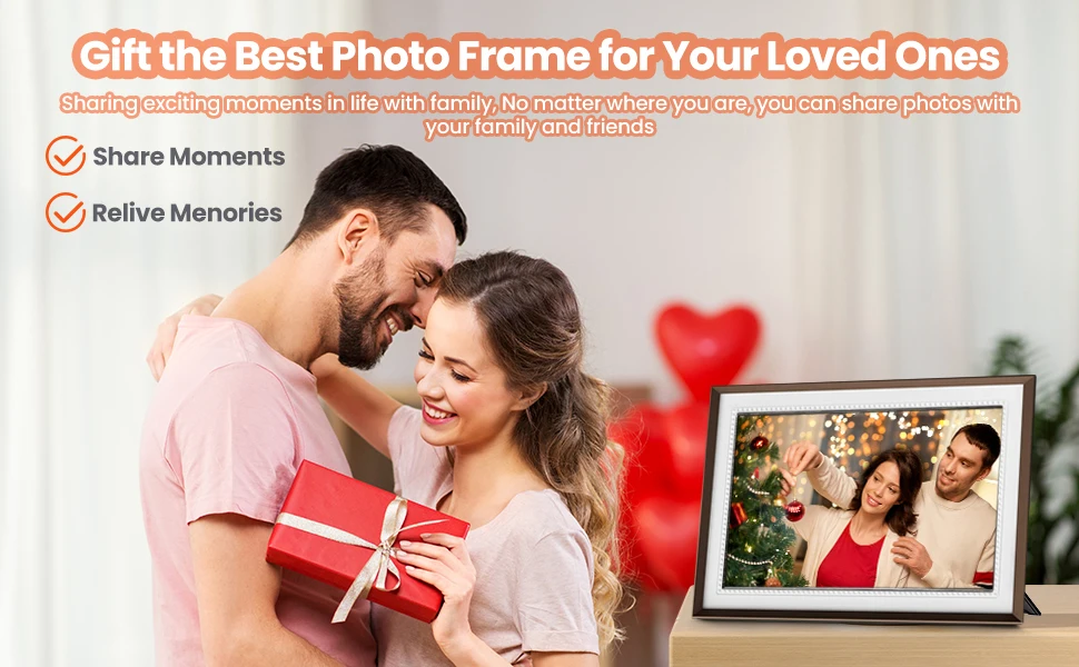 Description Picture 5 of itemSmart WiFi Digital Photo Frame 10.1Inch 1280x800 HD IPS Touch Screen Digital Picture Frame Wall Mountable For Mother's Day Gift