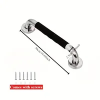 พรีเมี่ยมสแตนเลสสตีลคว้าบาร์ชุด-Anti-SLIP,ทนทานความปลอดภัยสําหรับผู้สูงอายุและคนพิการ-ติดตั้งง่าย,เหมาะกับอ่างอาบน้ํา 5