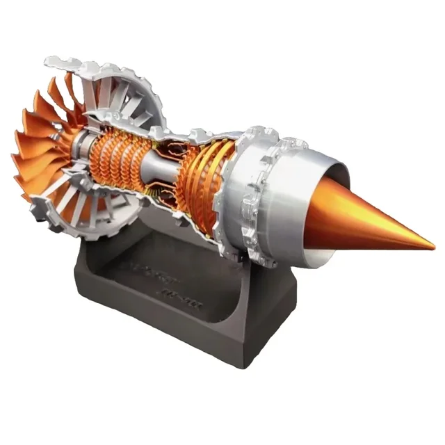 27cm DIY Turbofan Engine Aviation Model Assembly Kit Plastic Scientific Experiment Jet Aircraft Engine Models Power Toy 2