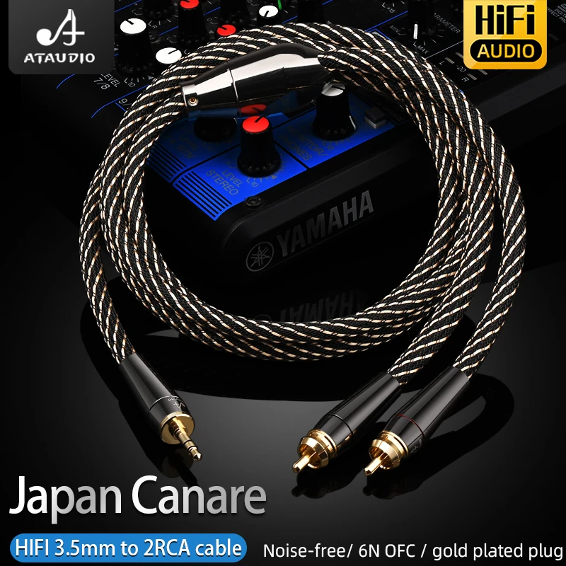 Premium HiFi Stereo Audio Cable - 3.5mm to Dual RCA Connection
