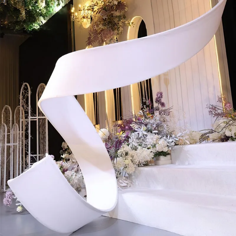 Wedding Decoration Variable Wave Arc Aluminum Plastic Pipe Sunshine Plate 6m Long Party Stage Backdrop Ceiling Site Layout wedding arch stand party arch set wedding arch set