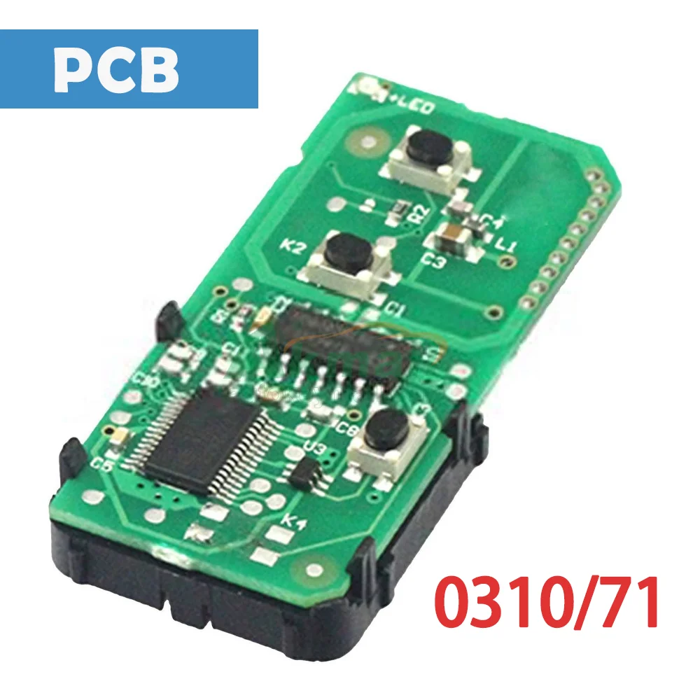 Scheda #: 0310 Auto Remote Circuit Board Fsk 312Mhz Id71 Chip 3 Pulsanti Smart Car Pcb Panels Per Toyota