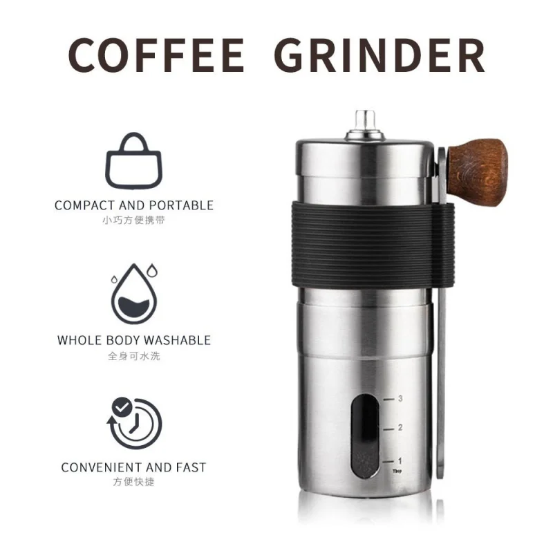 

High Quality Manual Coffee Grinder Ceramic Grinding Core 6/8 Adjustable Settings Portable Coffee Grinders Coffee machine