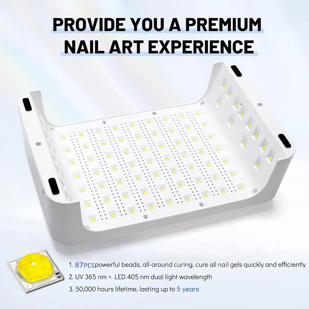 UV LED Lamp for Press On Nail Dryer Fast Dry 87 LEDs Nail Drying Lamp With Hand Pillow for Curing All Gel Nail Polish Manicure 3