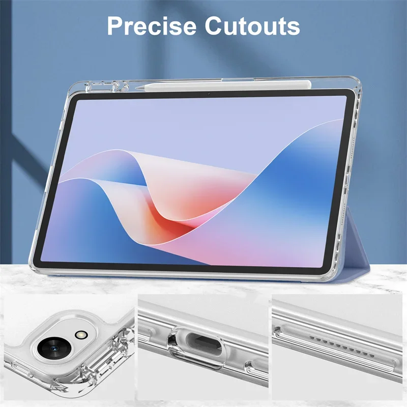 Trifold Acrylic Clear Hard Stand Case with Pen Holder