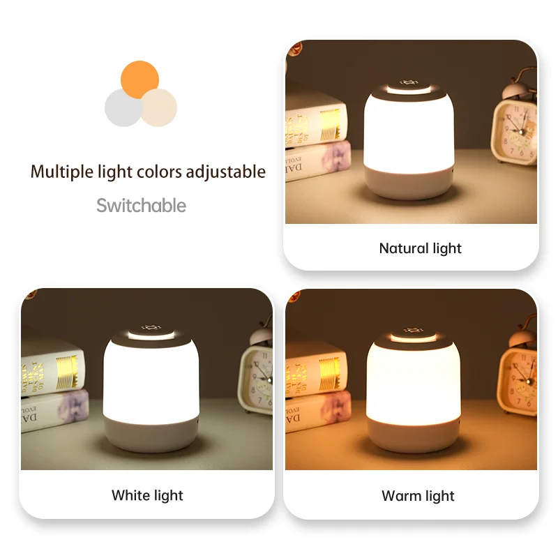 PZSUNLY LED Touch Lamp Night Light Table Lamp Bedside Lamp Bedroom Lamp with Touch Sensor Portable Desk Lamp Light for Kids Gift 4