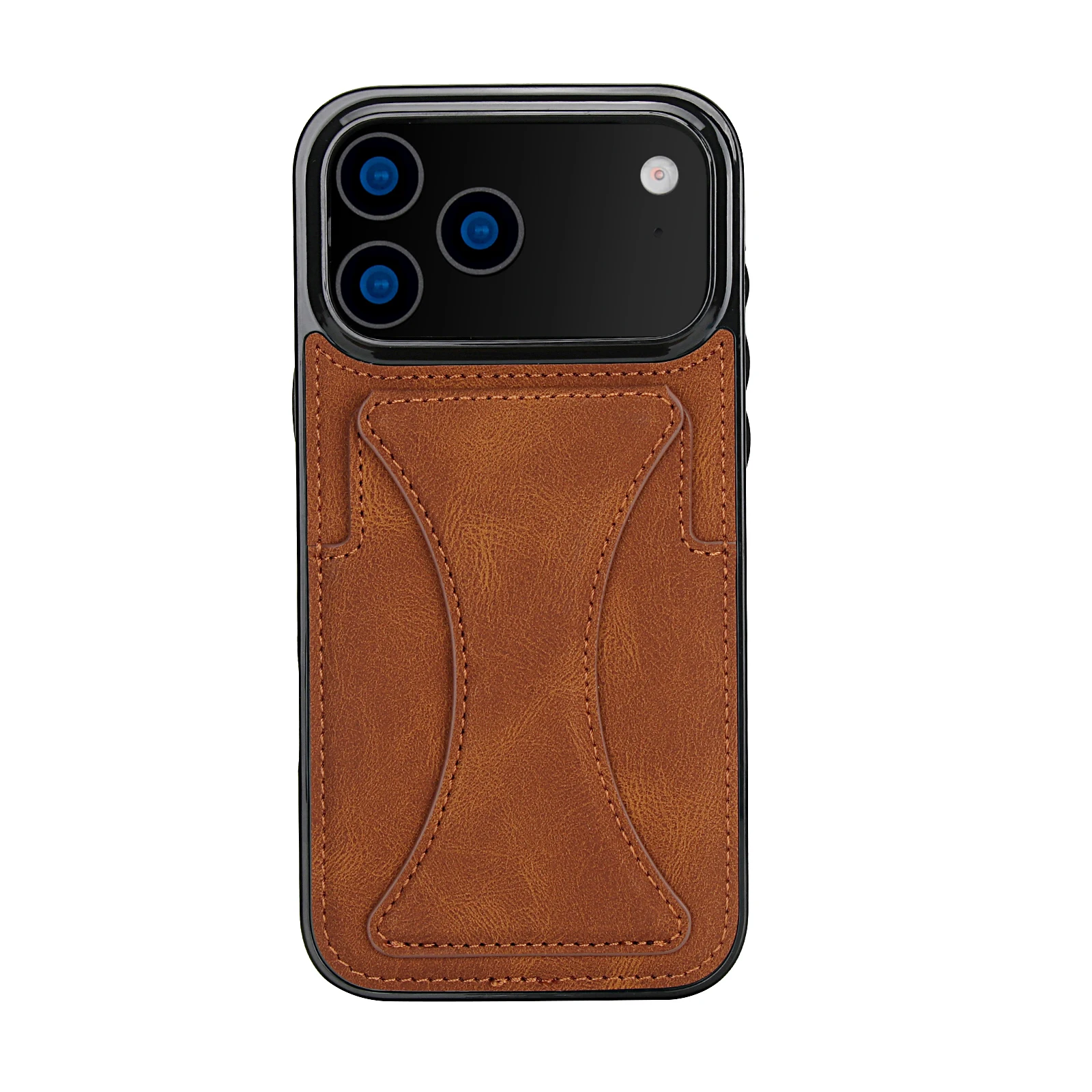 Foldable Leather Phone Case with Credit Card Slots and Kickstand Design
