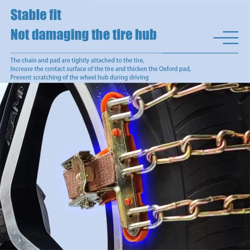 Anti-Skid Iron Car Tire Snow Chains Emergency Metal Snow Mud Sand Tyre Chains Suitable For Tire Width 165-265mm