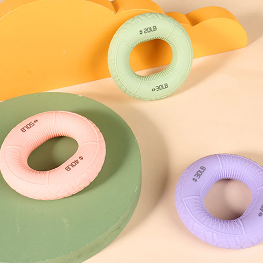 Grip strength circle professional exercise, hand strength rehabilitation training, massage, silicone grip device
