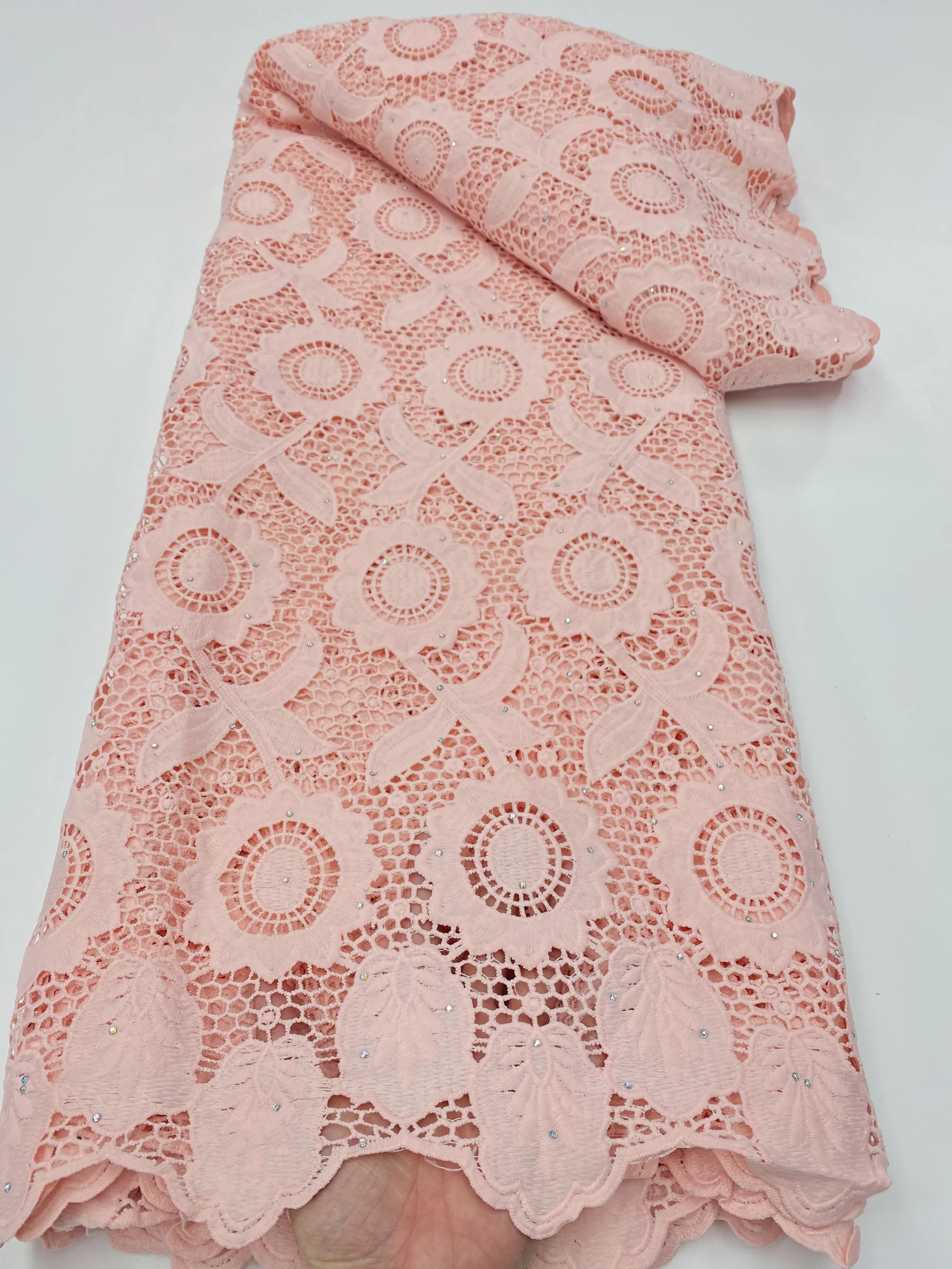 African Sequins Lace Fabric 2024 High quality Milk Silk Lace French Nigerian Embroidery Net Fabrics For Wedding Dress Sewing