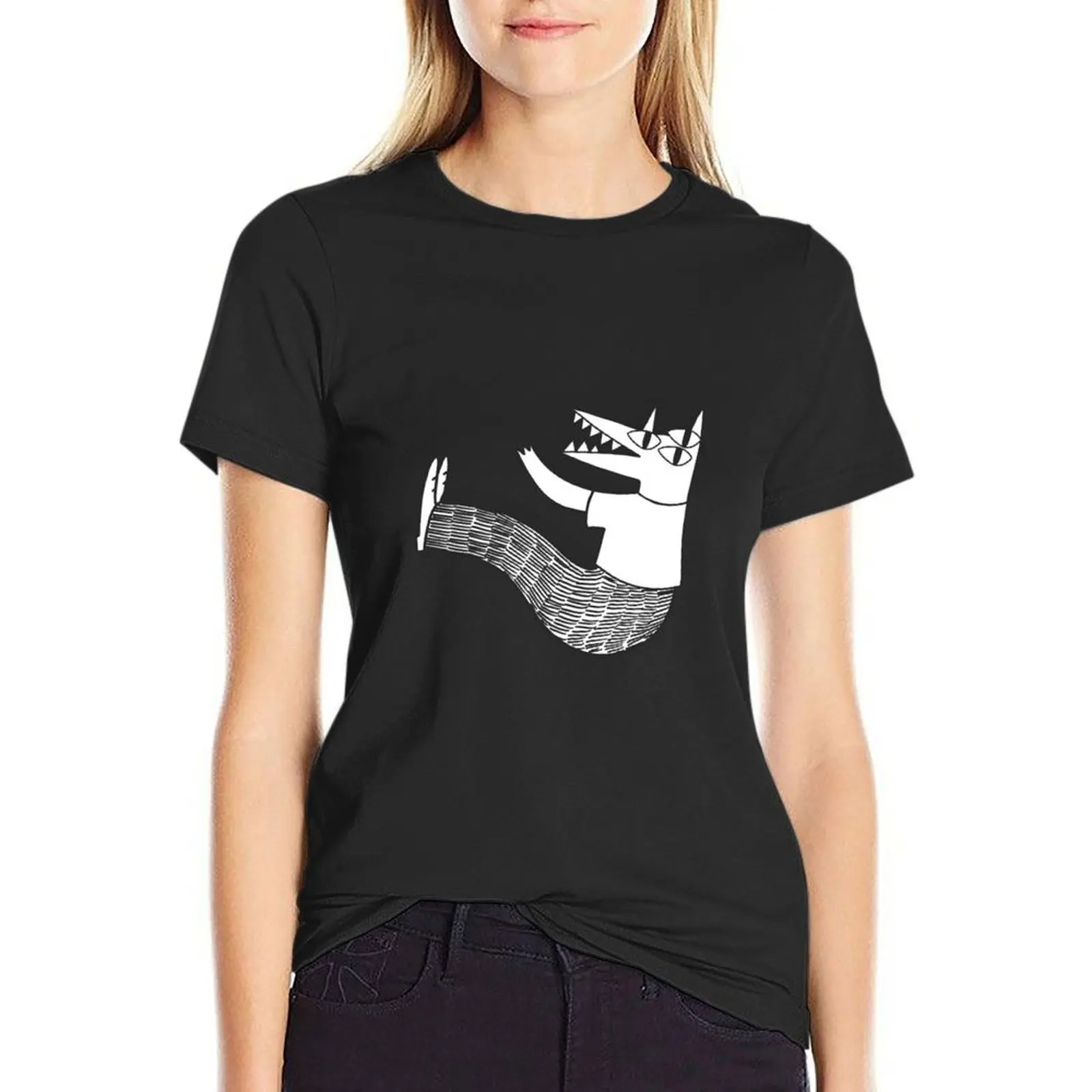 

Flying Wolf T-Shirt hippie clothes anime clothes cute clothes summer top funny t shirts for Women