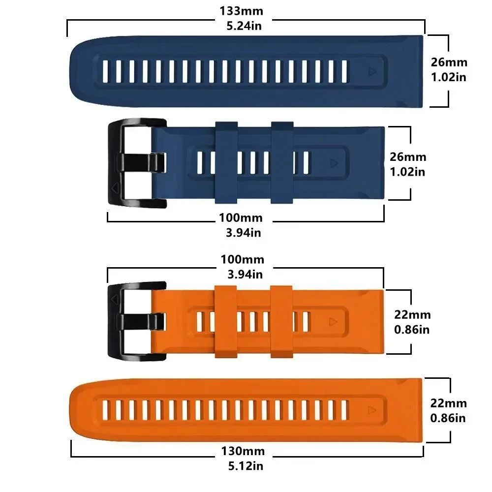 Silicone QuickFit Watch Band - Premium 22mm/26mm Strap