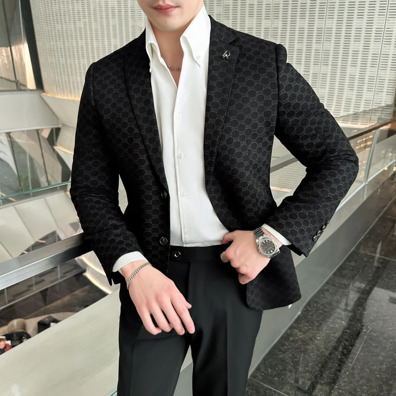 Spring and Autumn Single-breasted Business Fashion Casual Single Suit Dress Jacket Men's Clothing