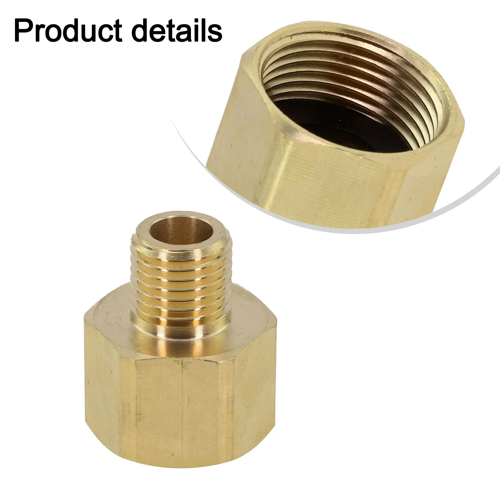 M22 암나사-14mm 수나사 황동 어댑터(고압세척기 호스 연결용, 누수 없이 고압 물 흐름을 지원)