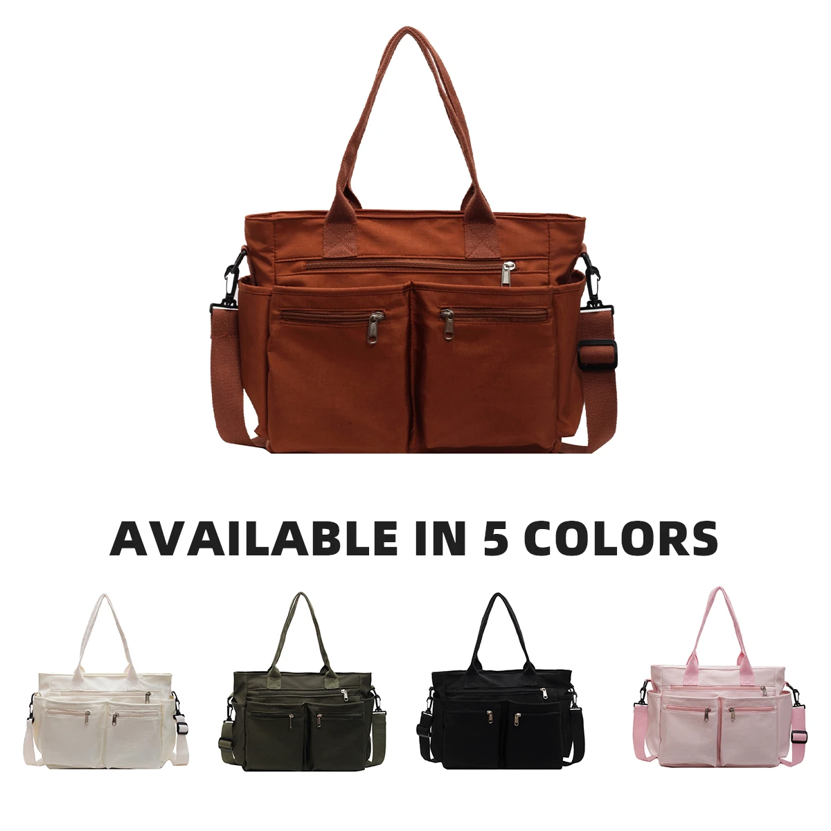 Nylon Tote Bag Men's Shoulder Bag Female Student Tutoring Bag Commuting Crossbody Bag Tablet Computer Handbag 2025 New Tutoring Bag Junior High School