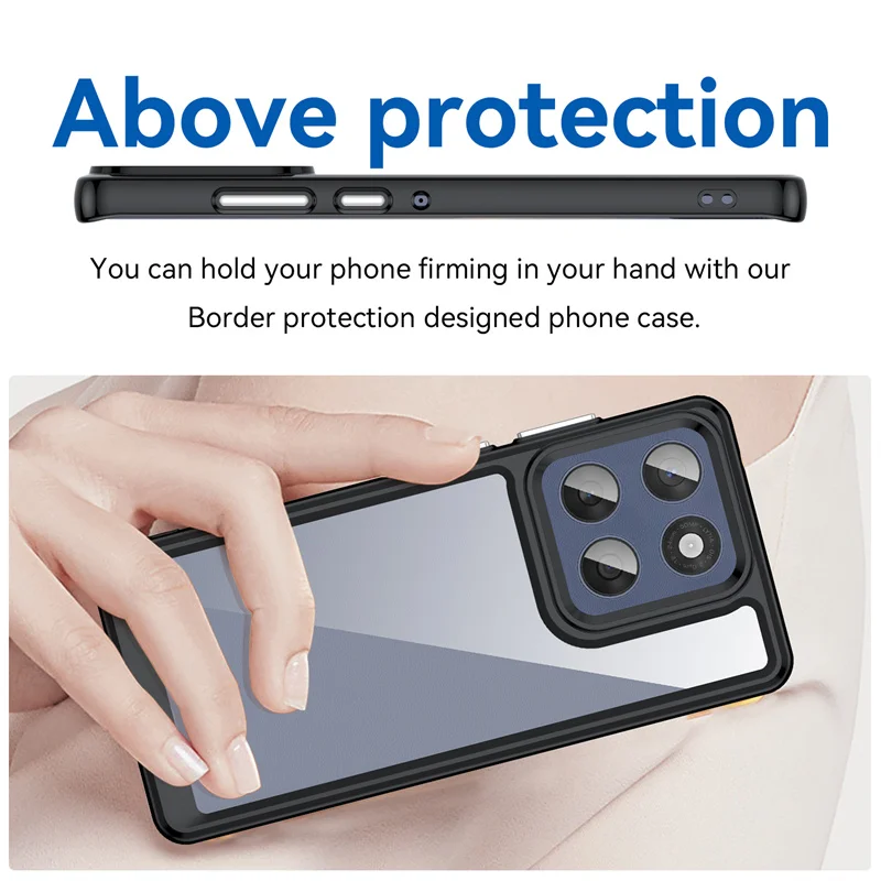 Transparent Colorful TPU Protective Phone Case Cover