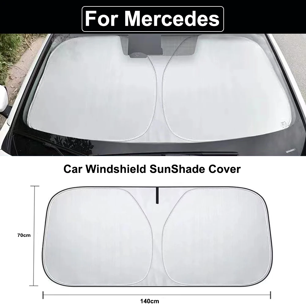 Car Windshield SunShade Cover car sunshade windshield sunshade windshield sun shade For Mercedes Benz AMG A B C E S G Class GLC CLE CLA GLB Anti UV Car Accessories