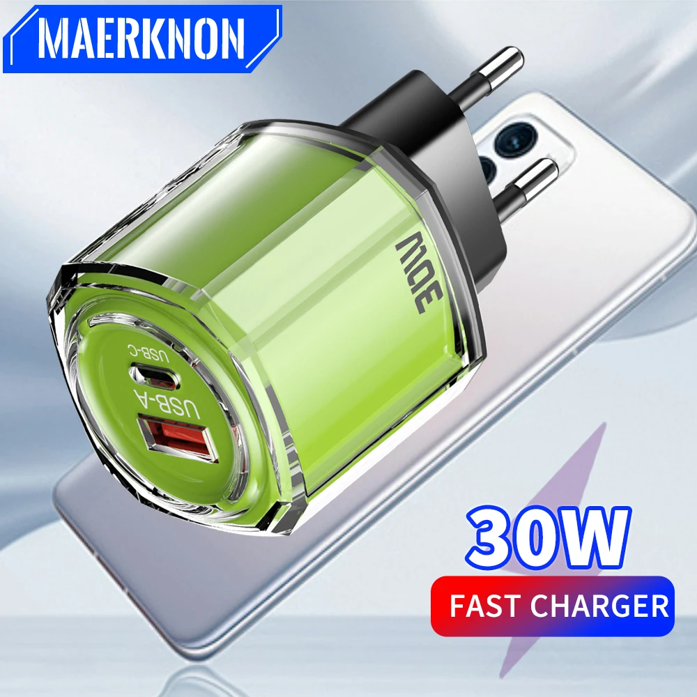 30W USB C Charger PD Type C Fast Charging Charger Power Adapter Portable EU/US P