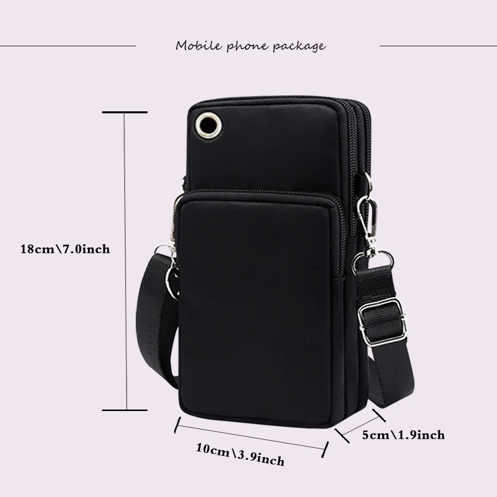 Bolsa Universal impermeable para teléfono móvil, funda para Samsung/iPhone/Huawei, cartera deportiva para brazo, bolso de hombro con nombre personalizado