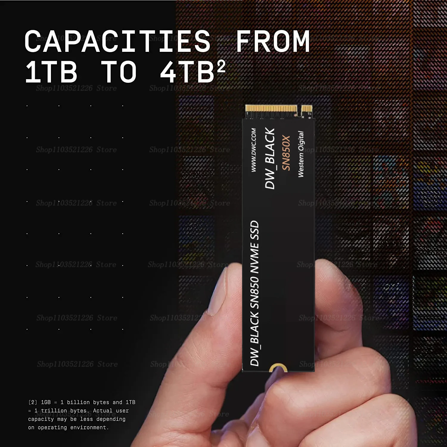   WD SN850X SSD ϵ ̺, M2 NVME ̽, Ʈ ũž PS5   ָ Ʈ ϵ ̺, 4TB, 1TB