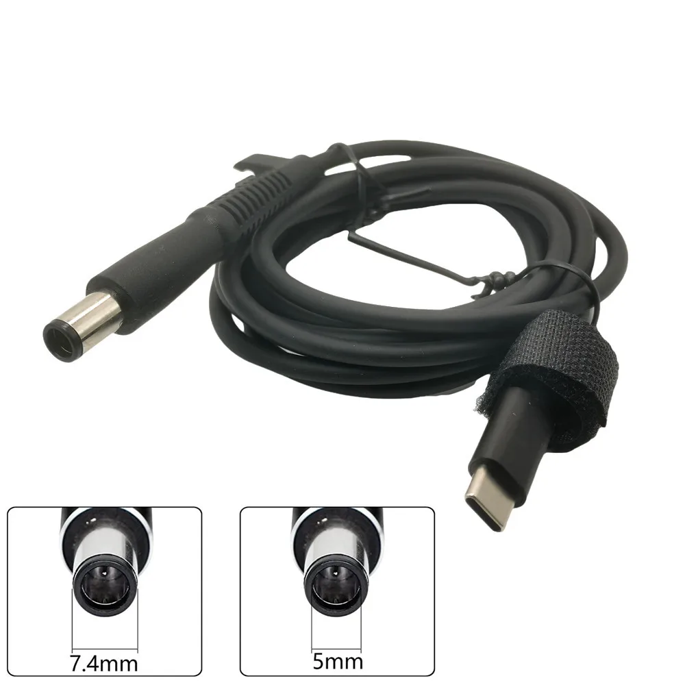 

7.4x5.0 mm with Pin Jack to USB Type C PD Power Adapter Converter 7.4*0.6mm DC Plug Connector Cable Cord for HP Laptop Charger