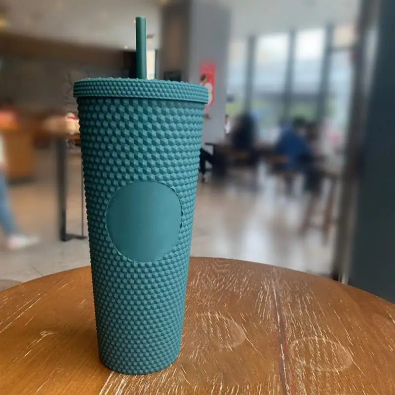 Starbucks Goddess Logo Mint Green Straw Glass Cup Tumbler (Starbucks China  Mint 2021 Edition)