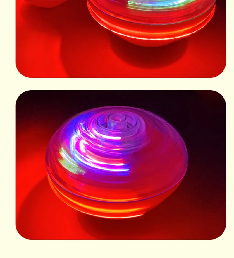 Simulation Conch Blinkende Kreisel Gyro Leuchten Spielzeug Kinder LED Musik Gyroskop Launcher Rotierenden Spaß Geburtstag Party Gefälligkeiten – Detail 9