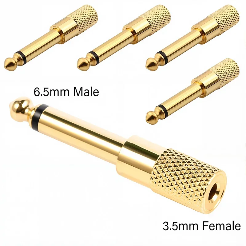 5 szt. RCA do 6,5 mm męskich złączy, 6,35 mm, 3,5 mm stereo, monofoniczny adapter audio jack do głośników_voghion.com