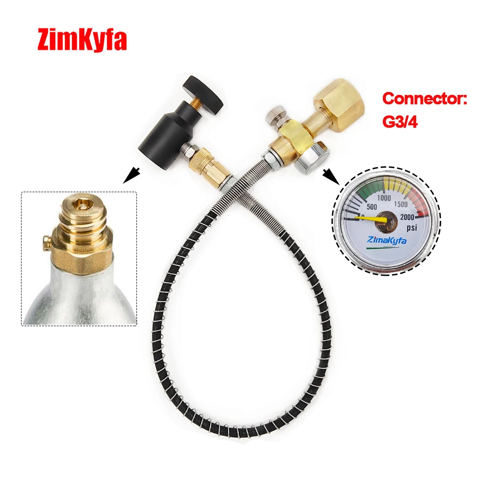 

CO2 Refilling Station 50cm Hose For SodaStream Cylinder Quick Connect From G3/4 Carbon Dioxide Large Tank