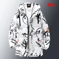 Winter Long Parkas Men Thick Cargo Jacket Coat Plus Size 8XL Fashion Hip Hop Graffiti Hooded Parkas Big Size 8XL 1