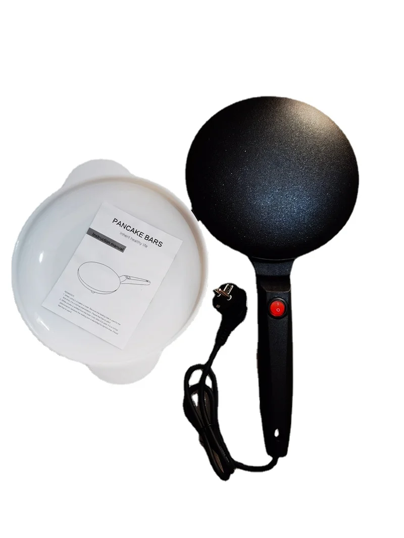 110V 220V Electric Crepe Maker Breakfast Pizza Baker Pancake Baking Pan