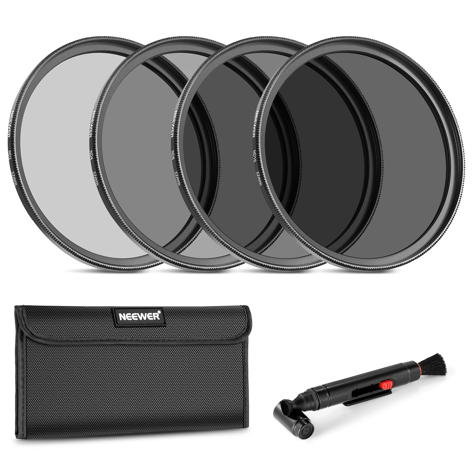 Neewer 52mm Nd2 Nd4 Nd8 Nd16 Filter Accessory Kit For Nikon D3300 D3100