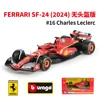 Bburago 1:43 2024 Ferrari SF24 #16 #55 F1 Racing Formula Car Static Simulation Diecast Alloy Model Car 1