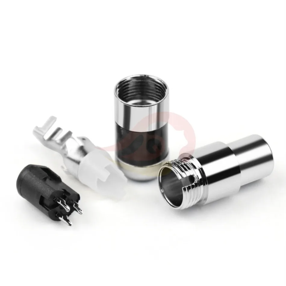 Connecteur Mini XLR Femelle 3 Broches - En Ligne, Métal Argenté, Pour Micro Ou Audio