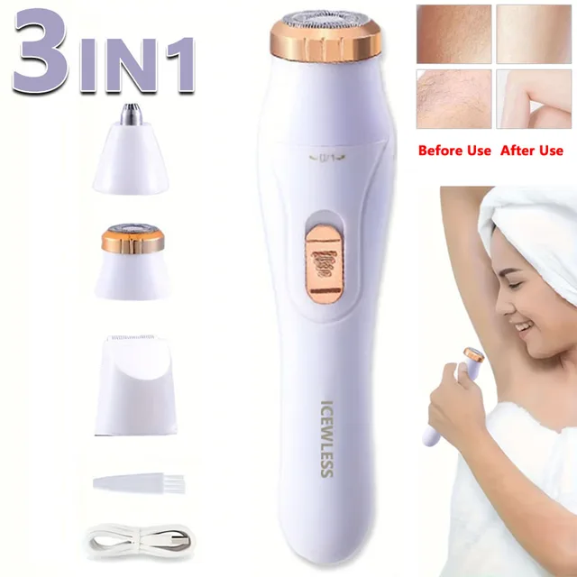 Electric Hair Trimmers for Women Waterproof Razor Painless Private Body Hair Removal Device shaver Bikini Arm Leg Face Shaving 1