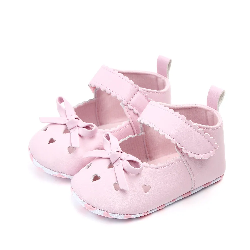 Fashion Infant Girls Shoes Soft Sole Footwear Toddler Cute Bows Princess Dress Flat for 1 Year Newborn Birthday Gifts Baby Items 6
