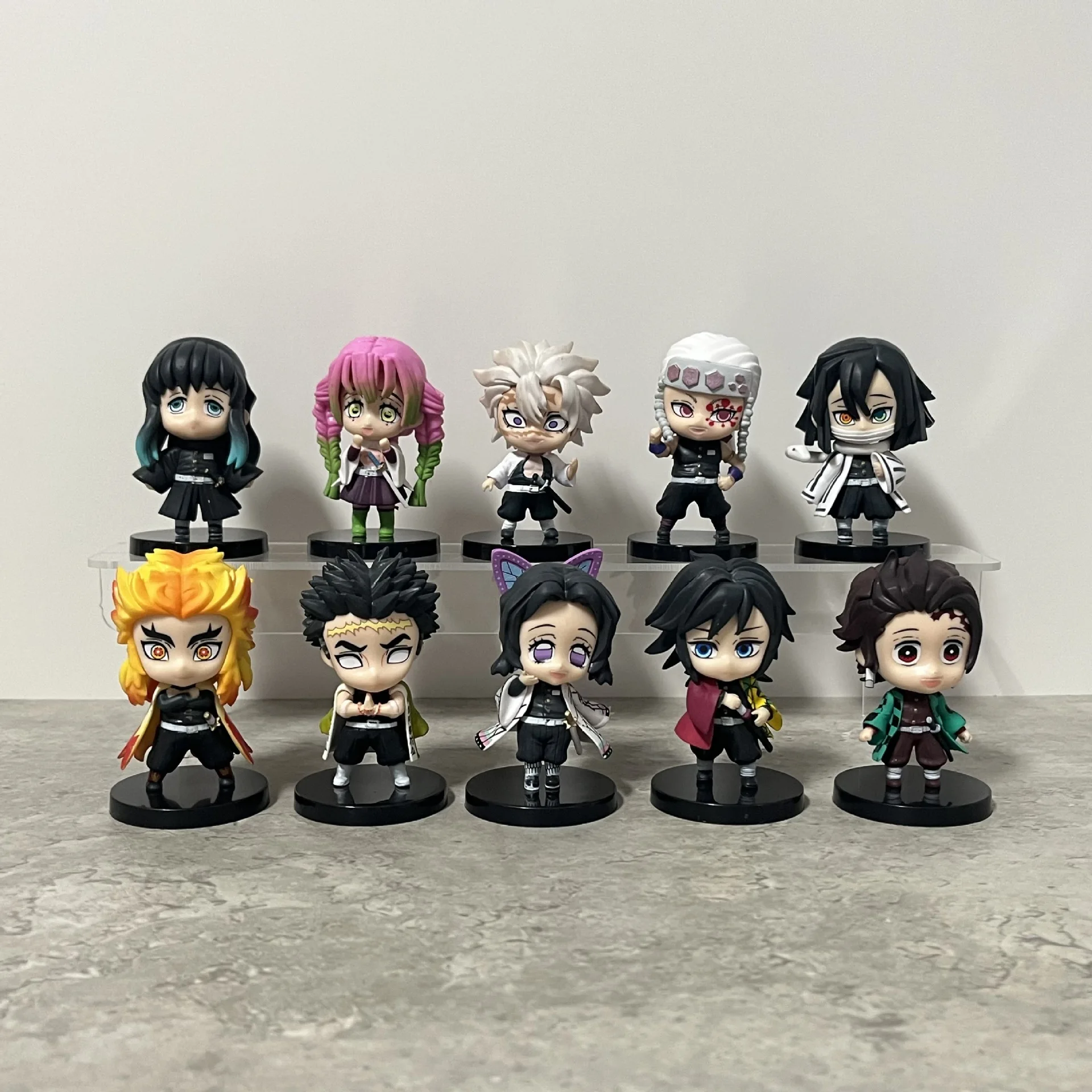 

10 Q-version Ghost Annihilation Blade Charcoal Charcoal figurines for Butterfly Ninja Apricot Shoulang's Volunteer Anime Handmad