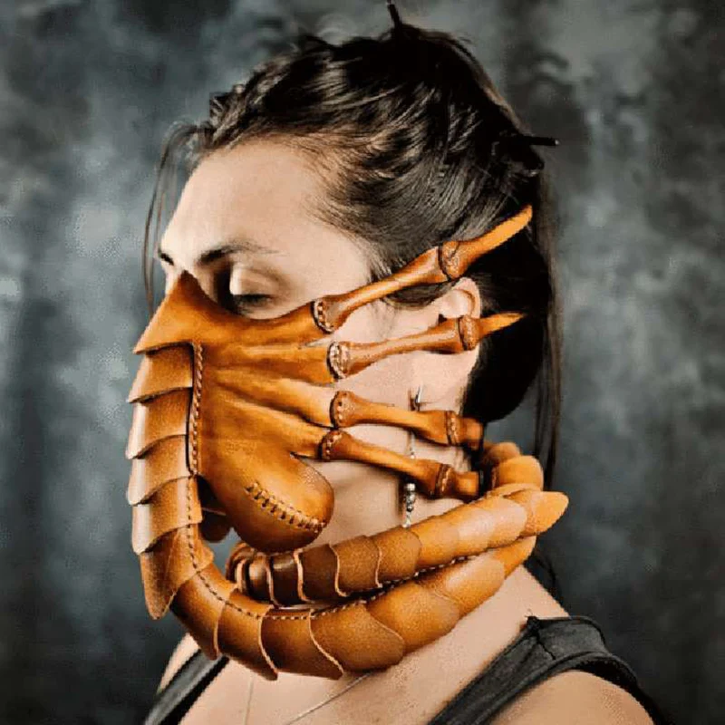 

Alien Predator 1:1 Size Facehugger Cosplay Mask Official Covenant Poseable Halloween Masquerade Halloween Party Latex Mask Props