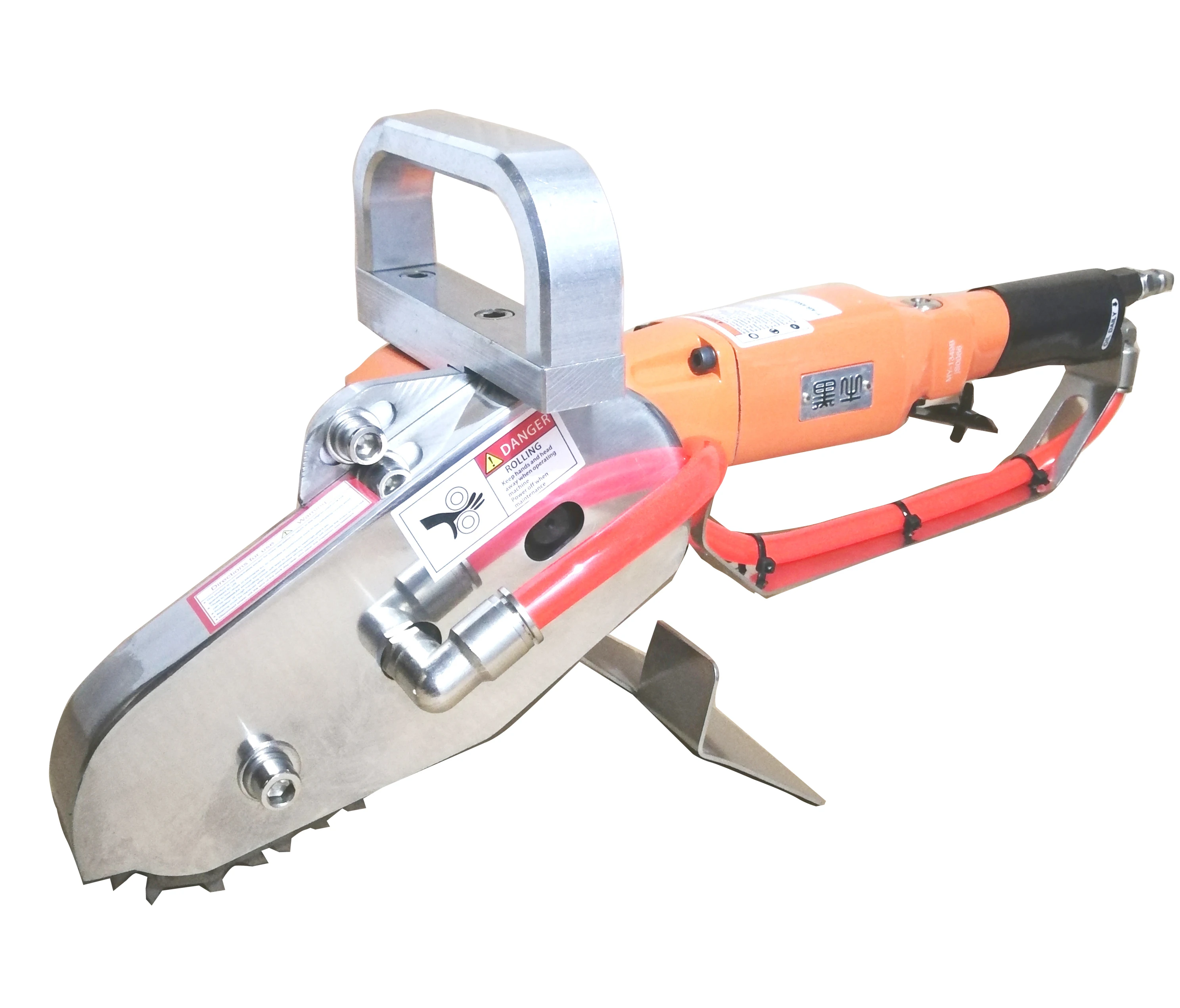 

4500RPM High Speed Portable Pneumatic Waste Stripper Carton Paper Stripping Trimming Narrow Chain Orange Small Tooth Rows