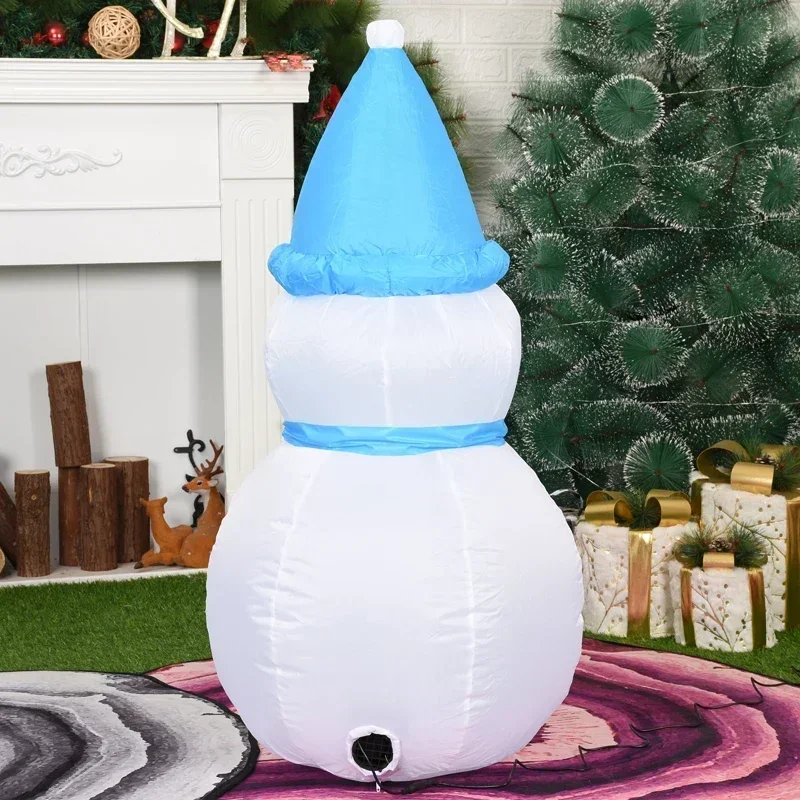 Christmas Snowman Inflatable Toys 1m Blow Up Yard Decoration with Led Lights for Garden Lawn Outdoor Indoor New Year Party Decor 4
