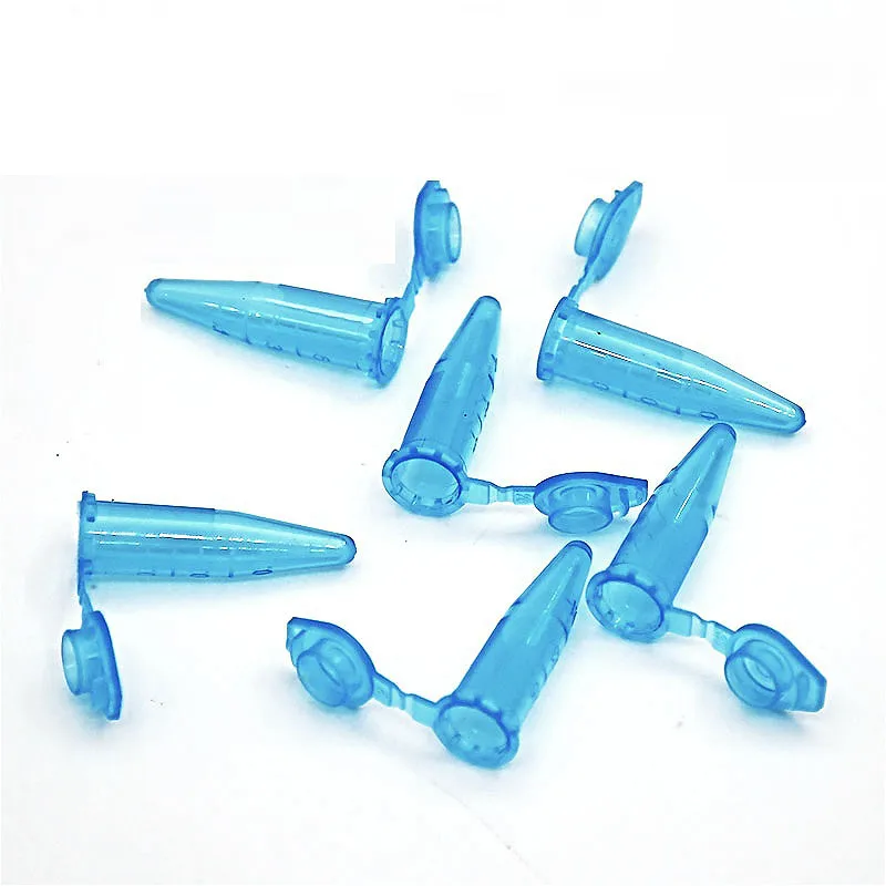 Microtubes Centrifuge Tube PCR Tube 0.5ml Laboratory Centrifugal Bottom Tip Blue EP With Scale Locked Cover 1000/PK Centrifuge Tube