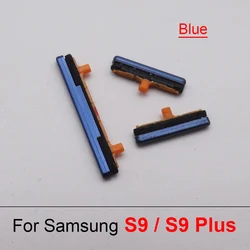 Enhanced Power and Volume Button Housing Side Key Replacement for Samsung Galaxy S9/S9 Plus (Blue)