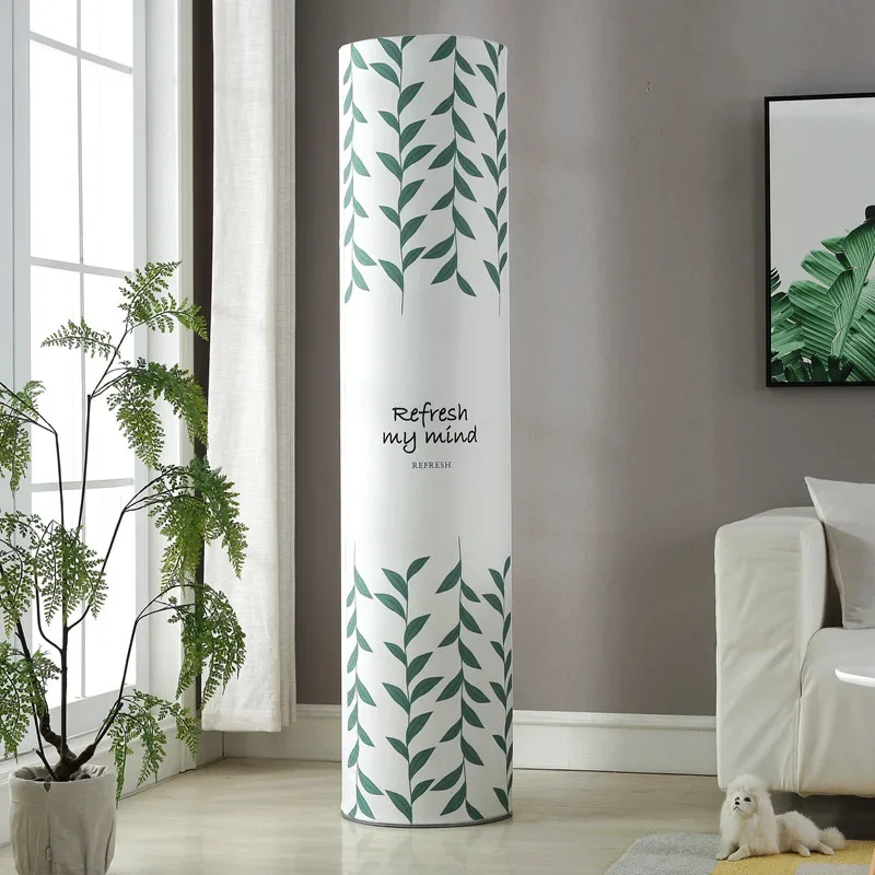 New cabinet Air conditioning cover Cylindrical round cabinet cover Home fabric dust cover Korean style 4
