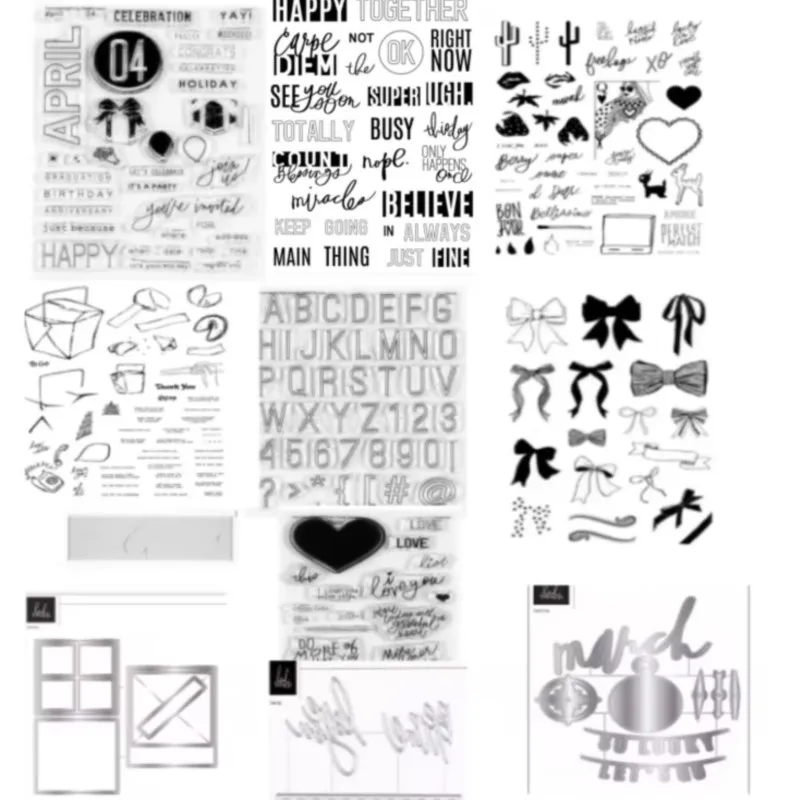 Clear Stamps Clear Rubber Stamps English Transparent Clear Silicone Stamp/seal for DIY Scrapbooking/photo Album Decorative Clear Stamp Sheets B8109