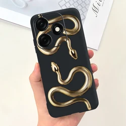 Cute Fashion Painted Soft Silicone Phone Case Cover for Tecno Spark 20 Pro (Black 1760)