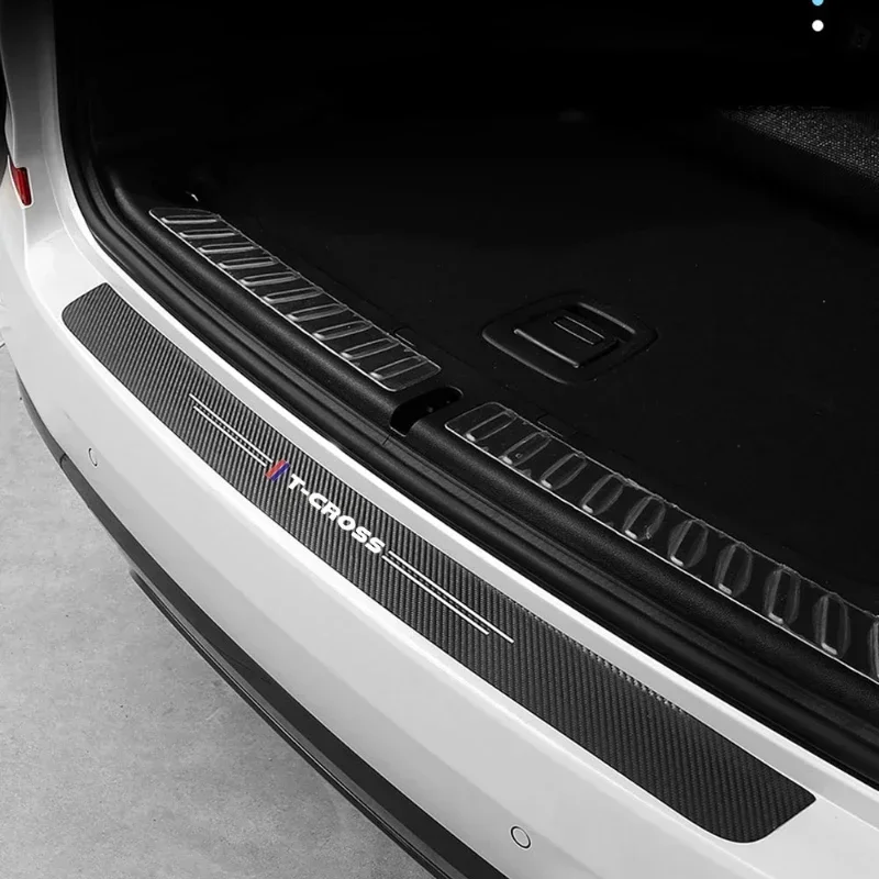 폭스바겐 VW T-CROSS 폴로 골프 제타 비틀 티구안 GTI 용 자동차 뒷문 트렁크 프로텍터 임계값 범퍼 스크래치 방지 스티커