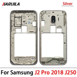 Enhanced Middle Frame Bezel Plate Holder Housing Replacement Repair Parts (J2 Pro Silver)