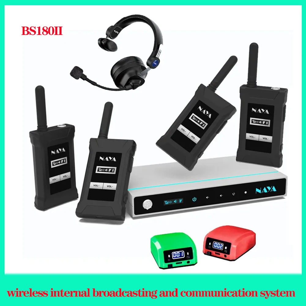 

NAYA BS180II wireless internal broadcasting and communication system Multi party call Tally Switching Station 1 drag 2 /4/ 6