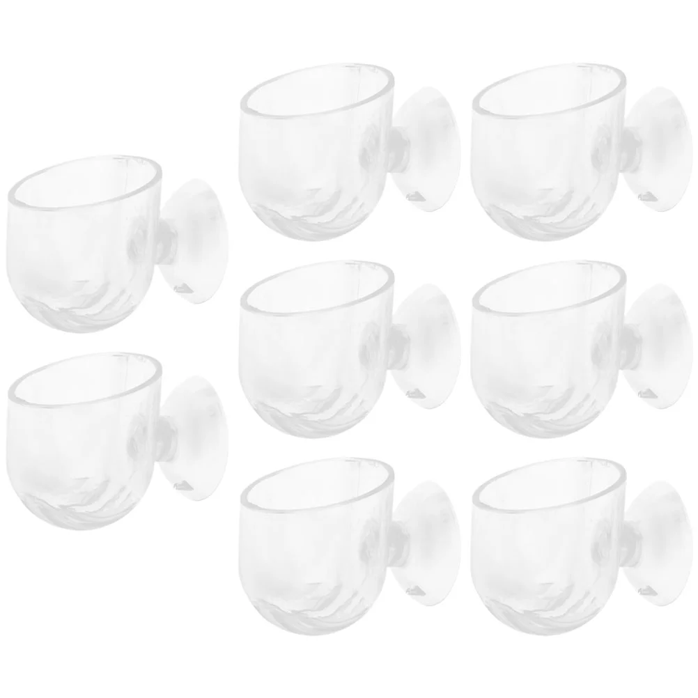 

4/8pcs Hanging Aquarium Planter Fish Food Feeding Cups Shrimp Feeder Aquarium Plant Holder Acrylic Planting Cup Plant Holders