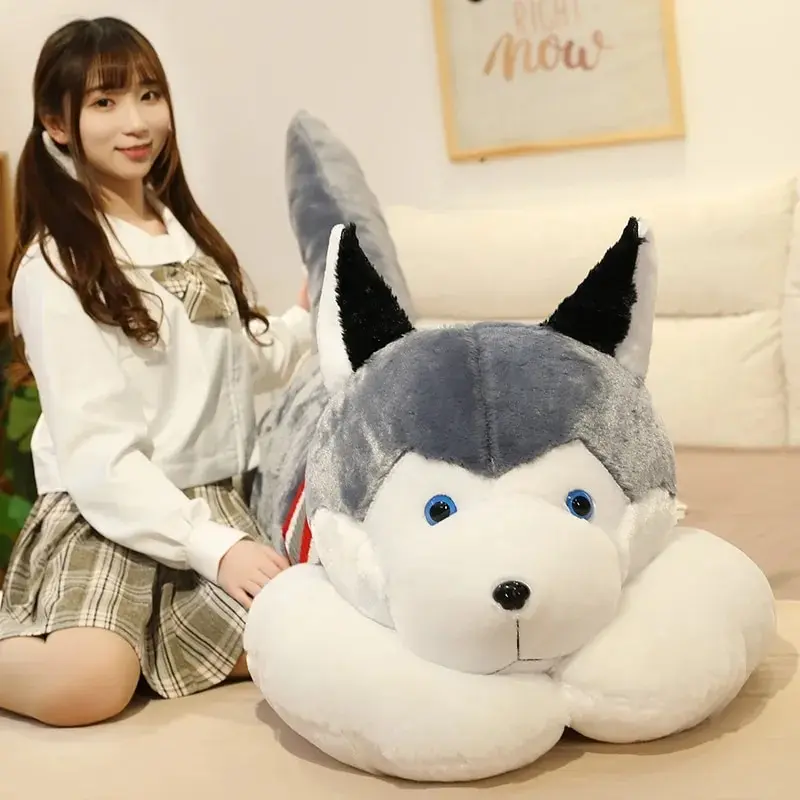 40cm Cute Soft Kawaii Husky Plush Toys Dog Stuffed Animals Long Pillow Doll for Kids Girlfriend Birthday Gift Home Decor plush toys